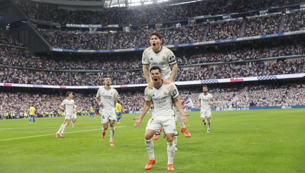 Brahim Díaz celebra el 1-0