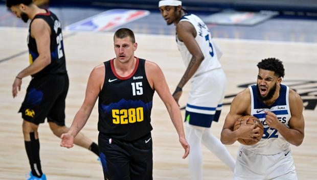 Jokic en un partido de esta temporada