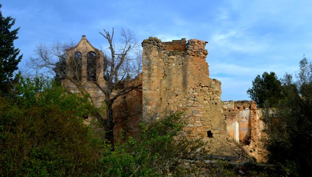 Vista del pueblo abandonado de Jafra.