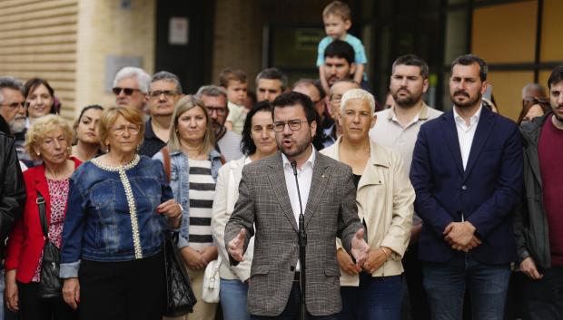 Pere Aragonès tras votar