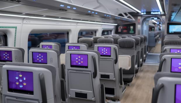 Interior del tren que ha realizado el trayecto de prueba este jueves