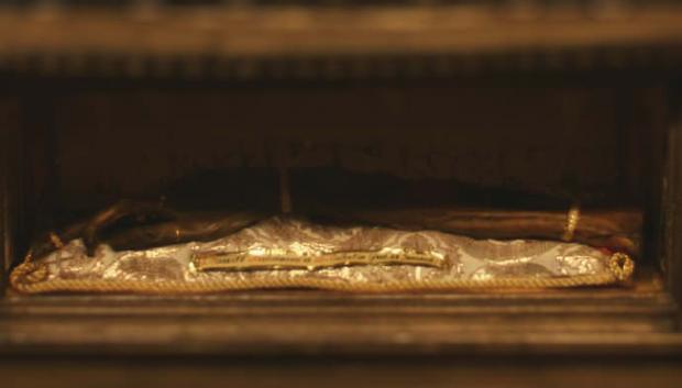 Imagen del brazo incorrupto de San Vicente Mártir, en Valencia