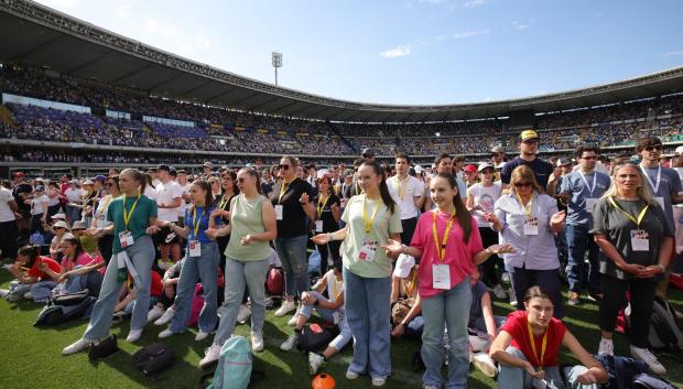 El estadio de Bentegodi en Verona, completamente lleno por la visita del Papa Francisco