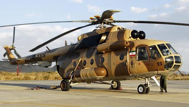 Un helicóptero Mi-171 de fabricación rusa perteneciente a la Guardia Revolucionaria de Irán