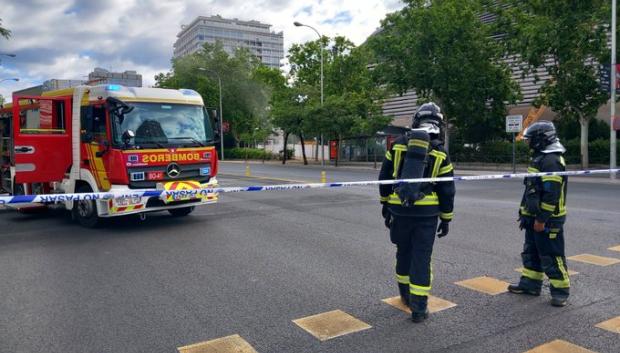 Cortado el Paseo de la Castellana por una fuga de gas