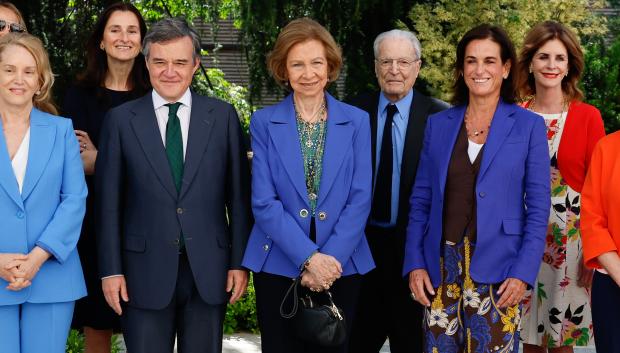 La Reina Sofía, durante el acto de este jueves en Madrid