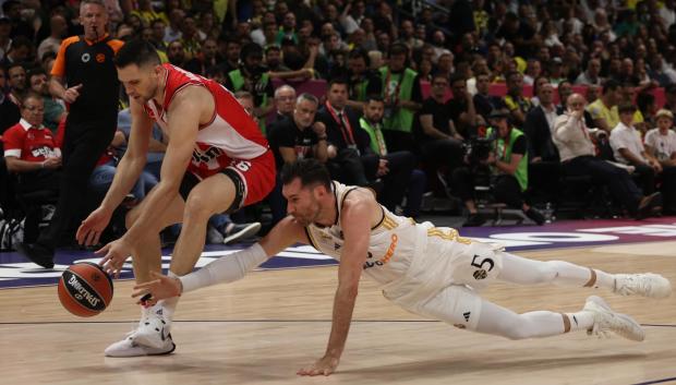 Una imagen del partido entre el Real Madrid y Olympiacos