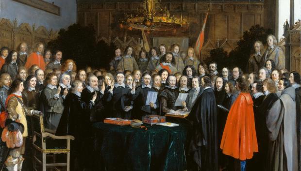 Ratificación del Tratado de Münster (Paz de Westfalia). Obra de Gerard ter Borch