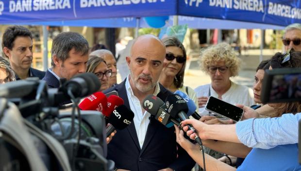 El presidente del grupo municipal del PP en Barcelona, Daniel Sirera