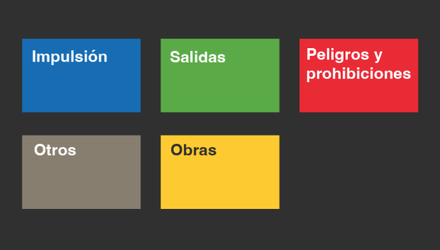 Diferentes colores de Metro