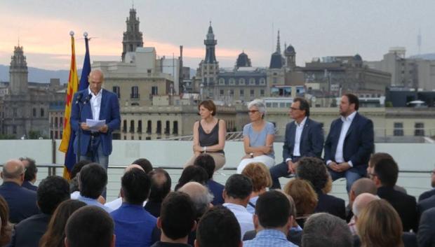 Presentación de la coalición Junts pel Sí, el 20 de julio de 2015.