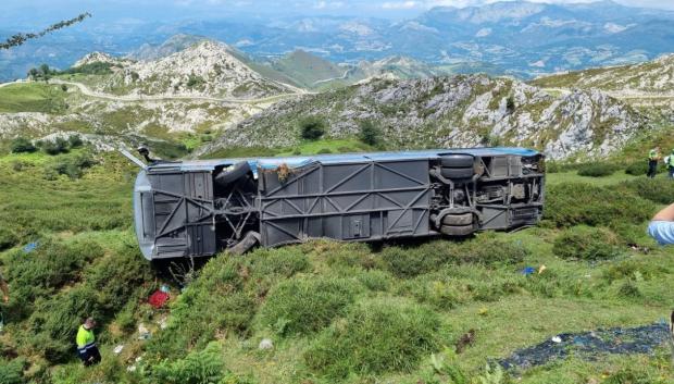 Imagen del accidente de Lagos de Covadonga