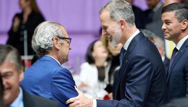 El Rey Felipe VI durante la cena inaugural del Mobile World Congress