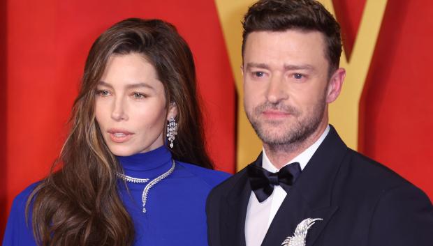 Actress Jessica Biel and actor and singer Justin Timberlake attending Vanity Fair Oscar Party, Los Angeles, California, USA - 10 Mar 2024