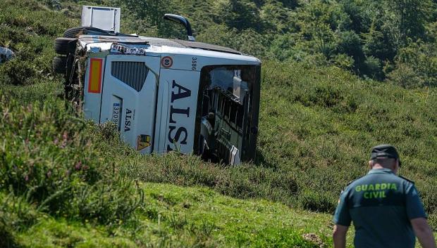 Estado del autobús tras el accidente