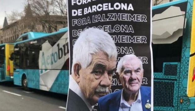 Los carteles contra la familia Maragall aparecieron en la precampaña de las últimas elecciones municipales