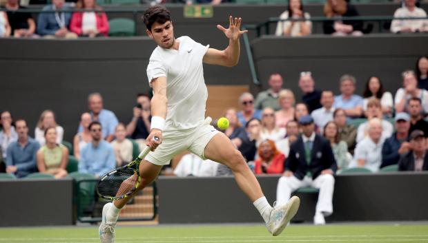 Carlos Alcaraz en Wimbledon 2024