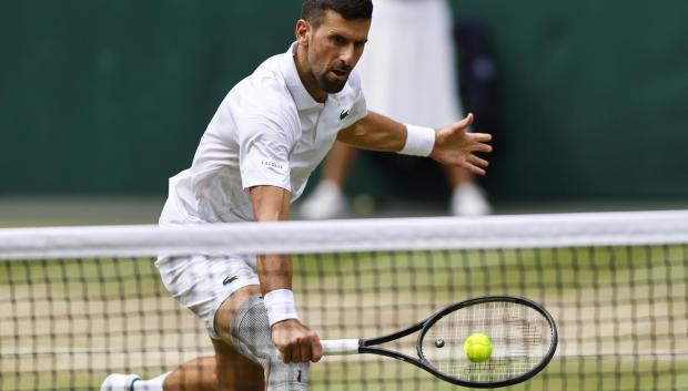 Novak Djokovic, durante la final de Wimbledon 2024