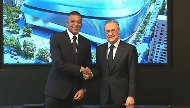 Kylian Mbappé y Florentino Pérez