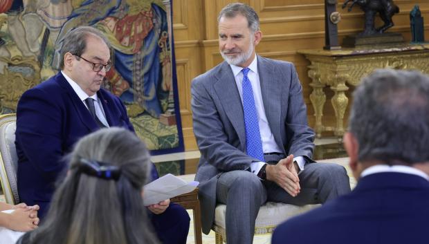 El Rey, durante la audiencia a la Fundación Fernando Núñez