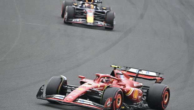 Carlos Sainz y Sergio Pérez en la clasificación del GP de Hungría