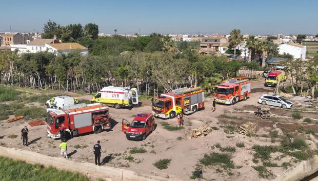 Imagen del lugar del accidente, en Alboraya, Valencia