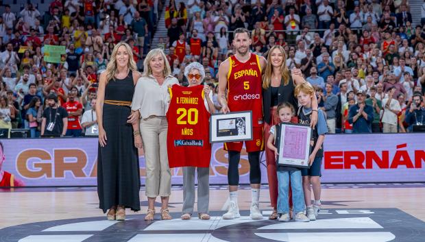 Rudy, junto a su familia en el Wizink Center