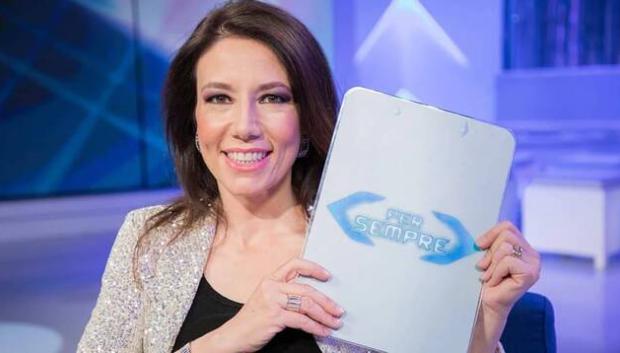 Beatrice Fazi de presentadora en el programa "Per sempre"