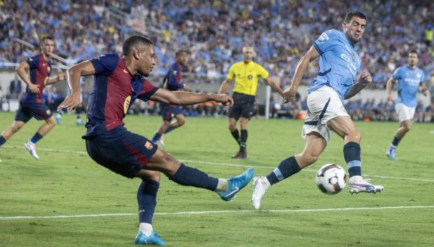 Una imagen del partido entre el FC Barcelona y el City en pretemporada