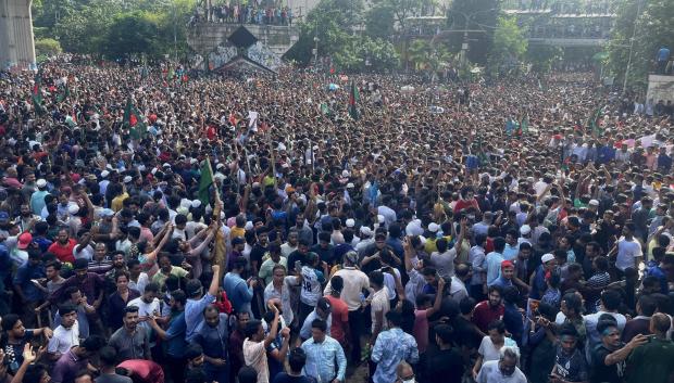 Imágenes de las protestas en Bangladesh