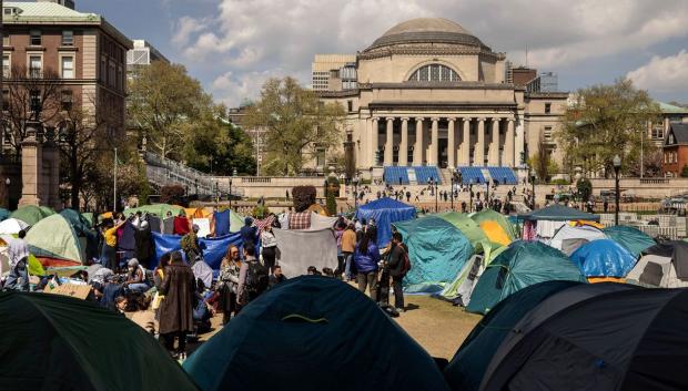 El rectorado de la Universidad de Columbia repleto de campamentos de protestas