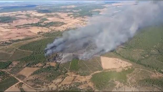 Imágenes de la zona afectada por el fuego - EFE