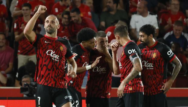 Vedat Muriqi celebra el gol del empate ante el Real Madrid