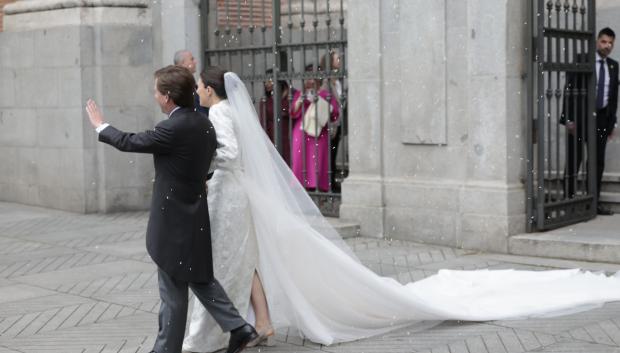 Politician Jose Luis Martinez Almeida and Teresa Urquijo on their wedding in Madrid on Saturday, 06 April 2024.