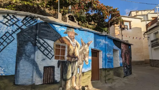 Un mural dedicado al libro más grandes de las letras hispanas: Don Quijote