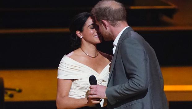 Prince Harry and Meghan Markle, Duke and Duchess of Sussex, at opening ceremony of the Invictus Games in The Hague, The Netherlands, 16 april 2022.