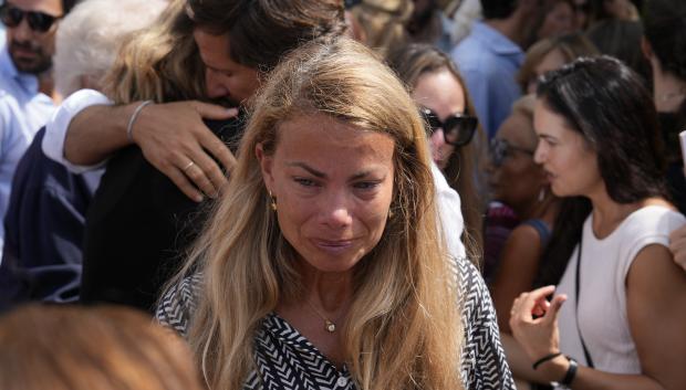 Carla Goyanes during the burial of Caritina Goyanes in Marbella, August 27, 2024