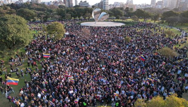 La manifestación contra Maduro en Buenos Aires (Argentina)