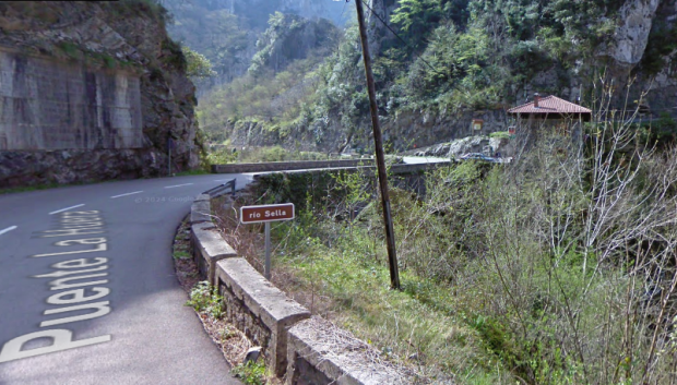 El rio Sella, compañero de viaje en la N-625