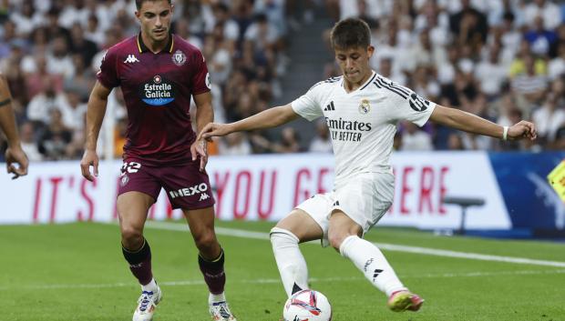 Arda Güler, en el estreno del Real Madrid en el Santiago Bernabéu