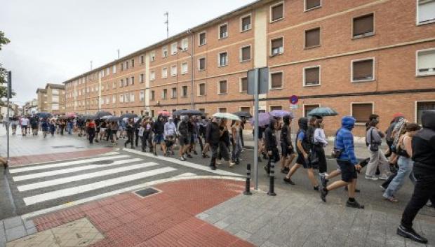 Manifestación del 'Ospa Eguna' en Alsasua a 31 de agosto de 2024