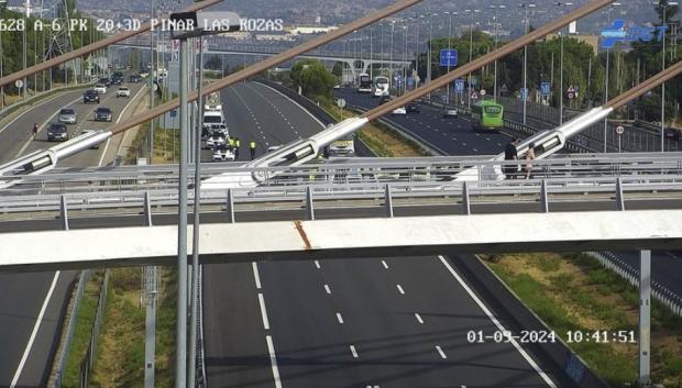 otografía de las cámaras de la Dirección General de Tráfico donde se ha producido el choque frontal