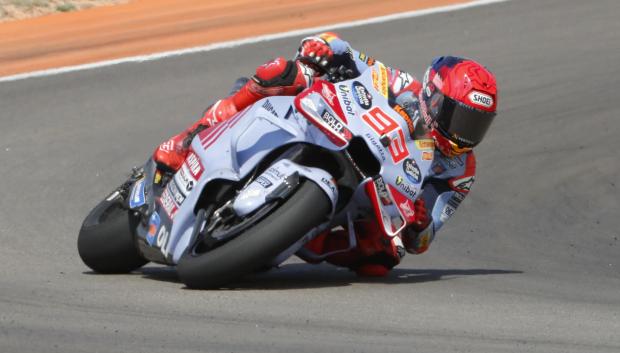 Marc Márquez durante la carrera del GP de Aragón