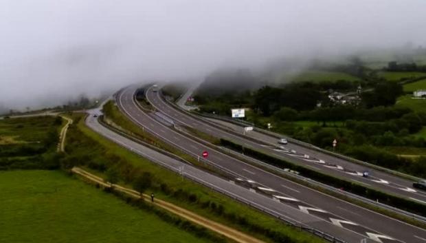 Vista de la A-8, en la zona del Alto de O Fiouco