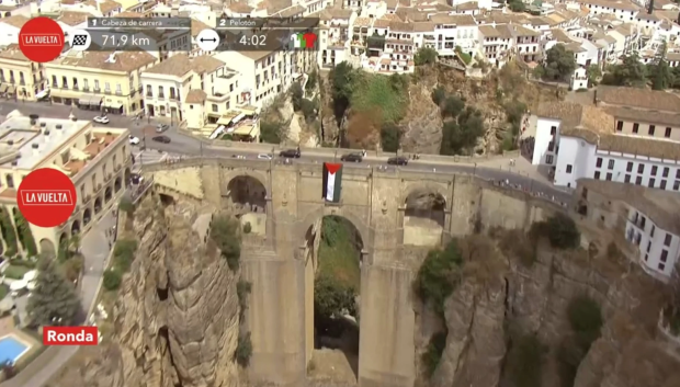 La bandera de Palestina en Tajo de Ronda