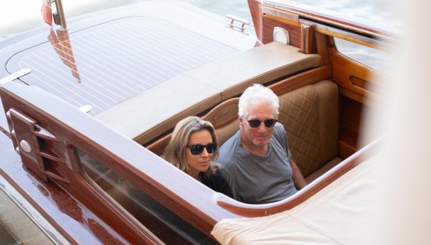 Actor Richard Gere and Alejandra Silva in Venice