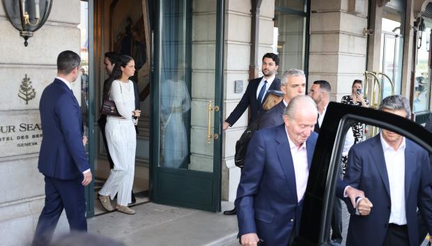 Spanish King Juan Carlos I and Victoria Federica Marichalar in Geneva