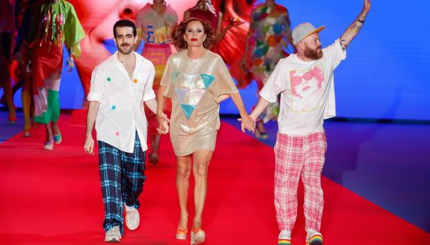 Designer Agatha Ruiz de la Prada at collection runway a creation from “ Agatha Ruiz de la Prada “ during Pasarela Cibeles Mercedes-Benz Fashion Week Madrid 2024 in Madrid, on Thursday , 12 September 2024.