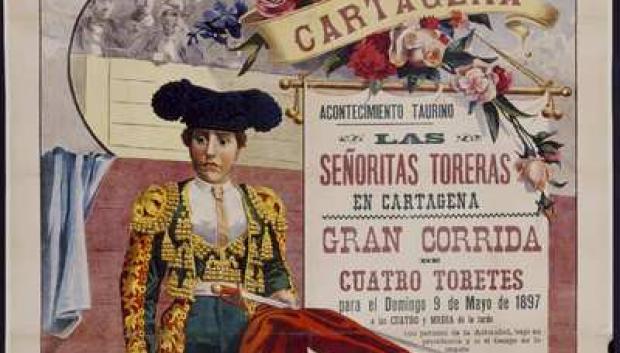 Cartel anunciador de las Señoritas Toreras