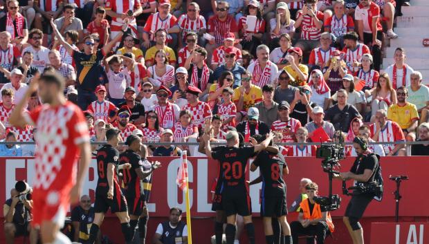 Lamine Yamal celebra uno de sus goles